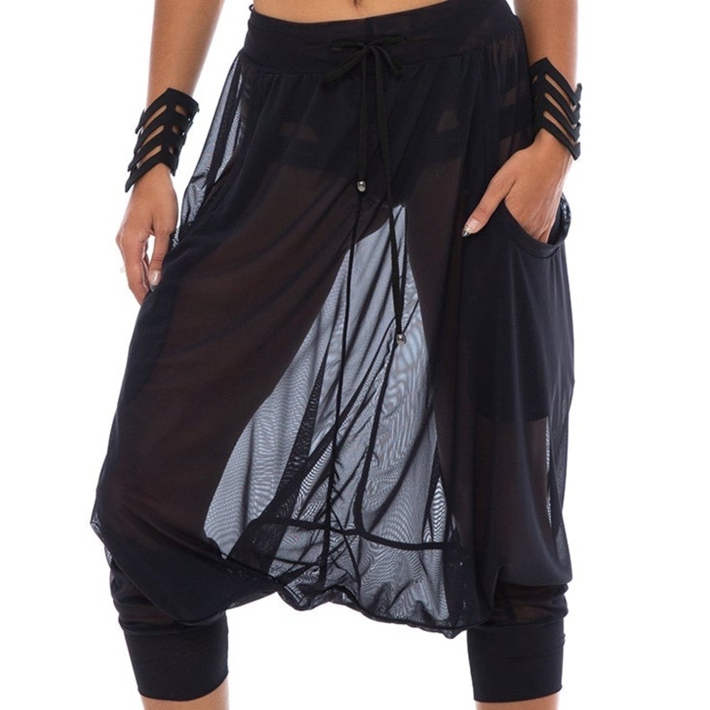 Five and diamond Black morgen harem drop pants - Picture 3 of 8
